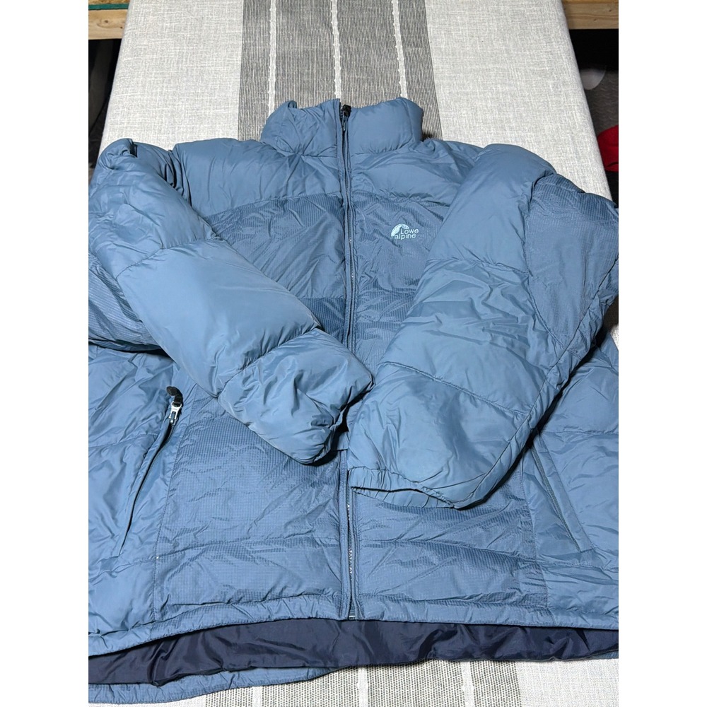 Lowe Alpine Mens Blue Puffer Jacket‎ down Full Zip  Winter Coat Large